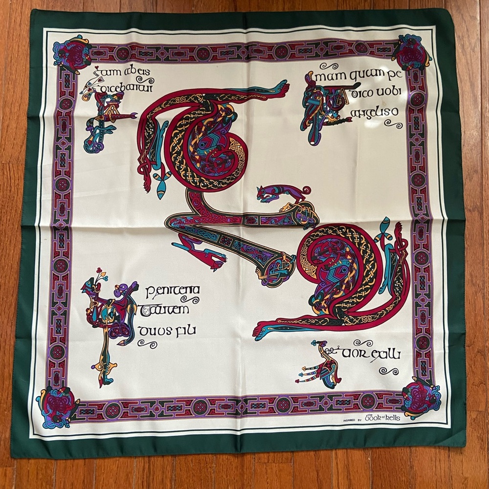Vintage Celtic Book of Kells Medallion Irish Art
